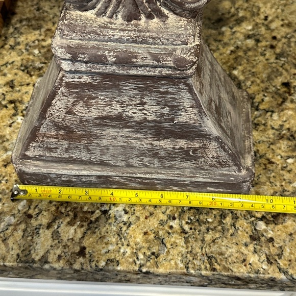 Wood hand carved hand painted Fleur de Lis decor shabby chic farmhouse rustic - Picture 10 of 11